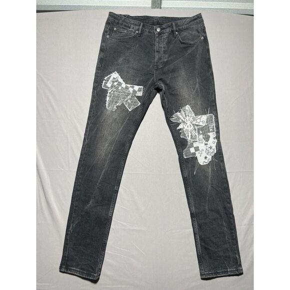 Ksubi Mens Chitch Streets Jean Mid-Long Rise Slim Tapered Leg Size 34